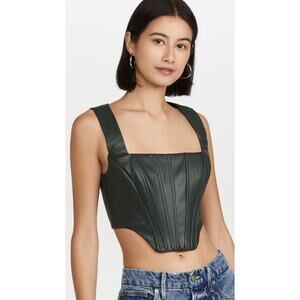 STAUD Alice Cropped Bustier Top - 00